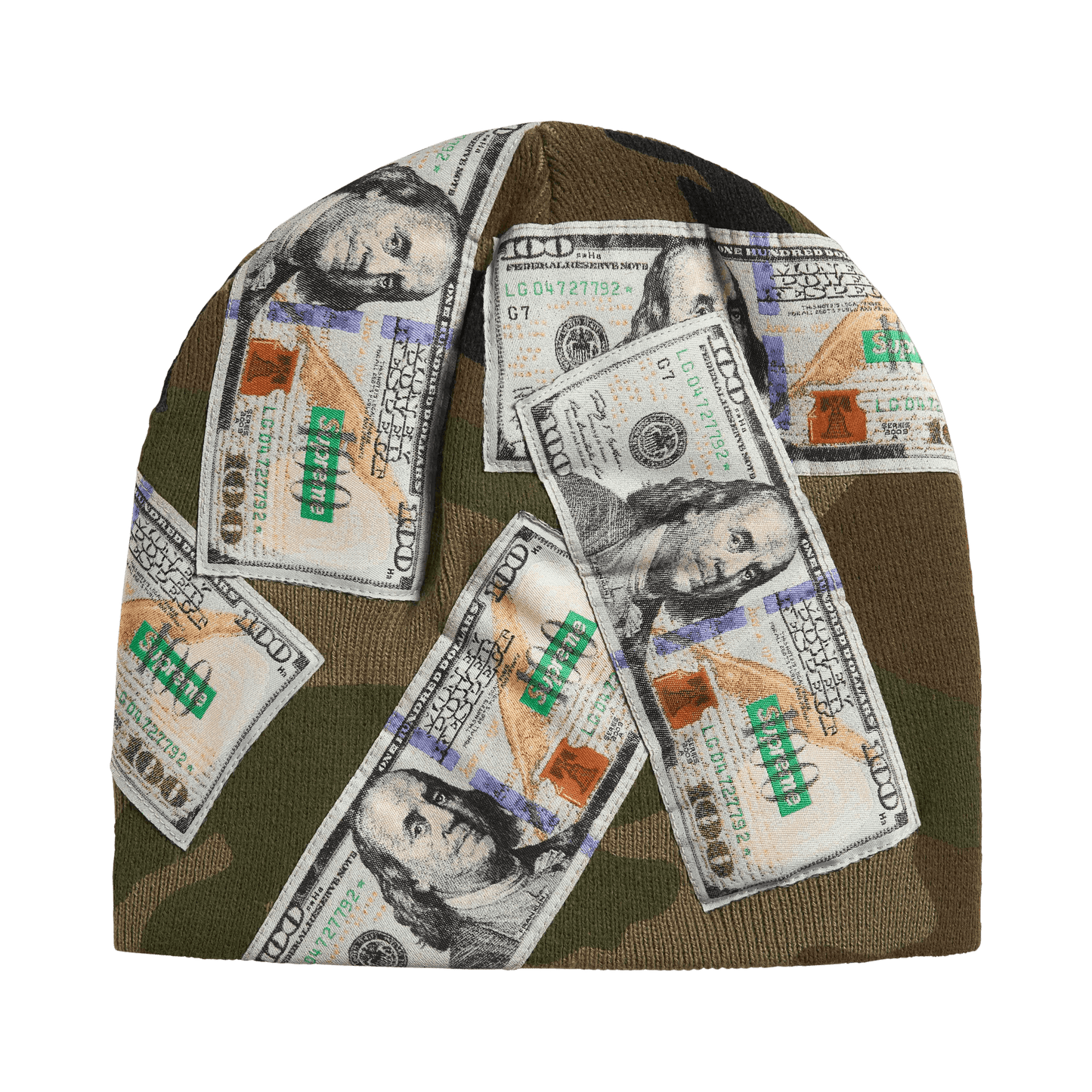 SUPREME FW26 MONEY CAMO BEANIE