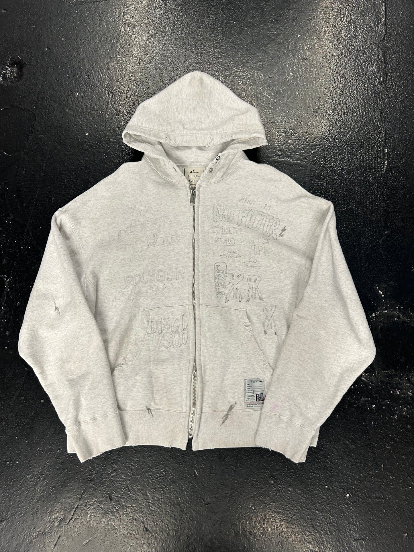 MAISON MIHARA YASUHIRO GREY ZIP-UP (PRE-OWNED)