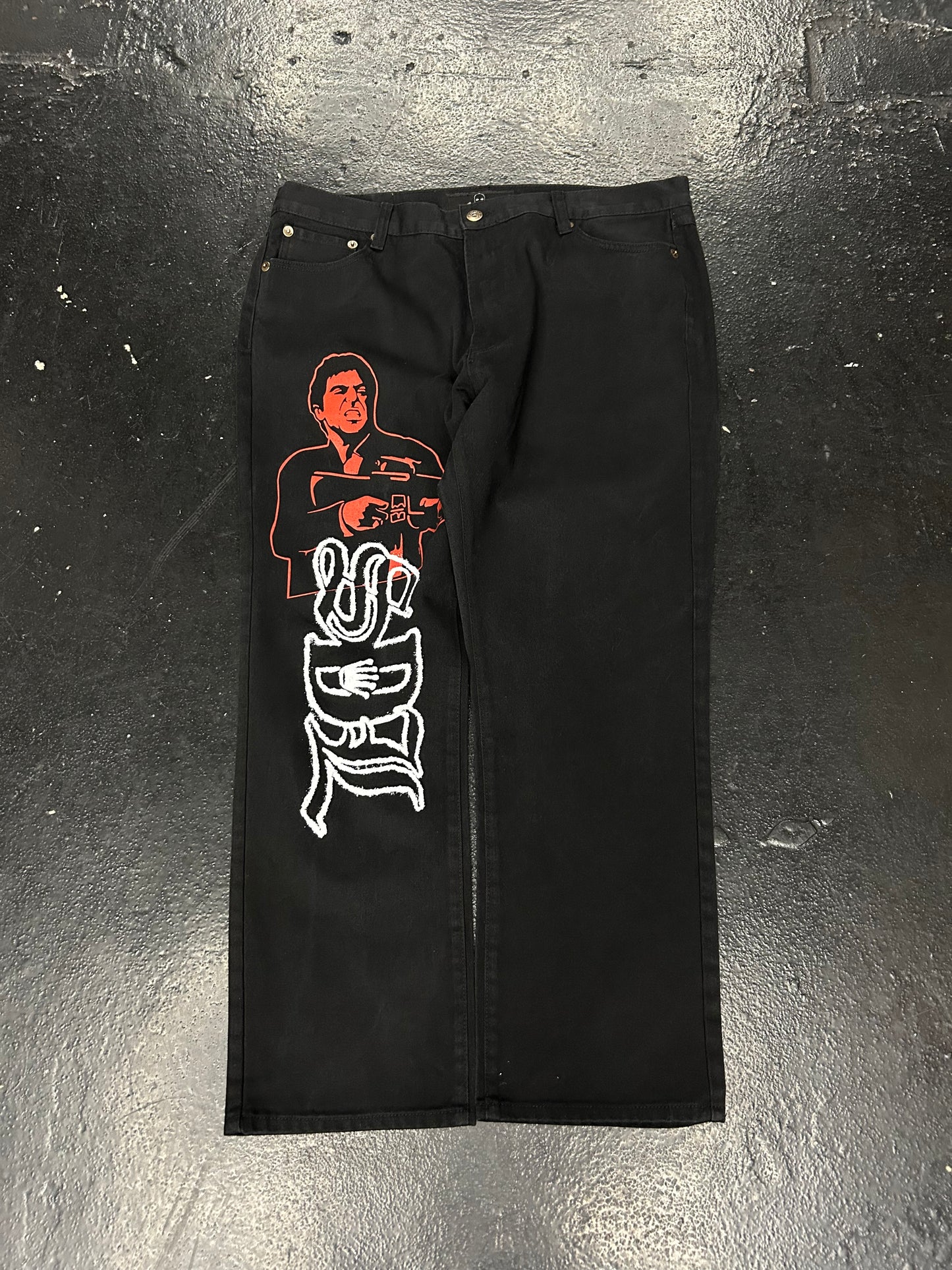 SDL SCARFACE BLACK JEANS SIZE (44x32) (BRAND NEW)