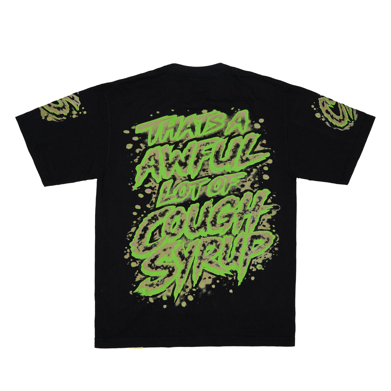 THATS A AWFUL LOT OF COUGH SYRUP AIRBRUSH BLACK/ GREEN T-SHIRT (BRAND NEW)