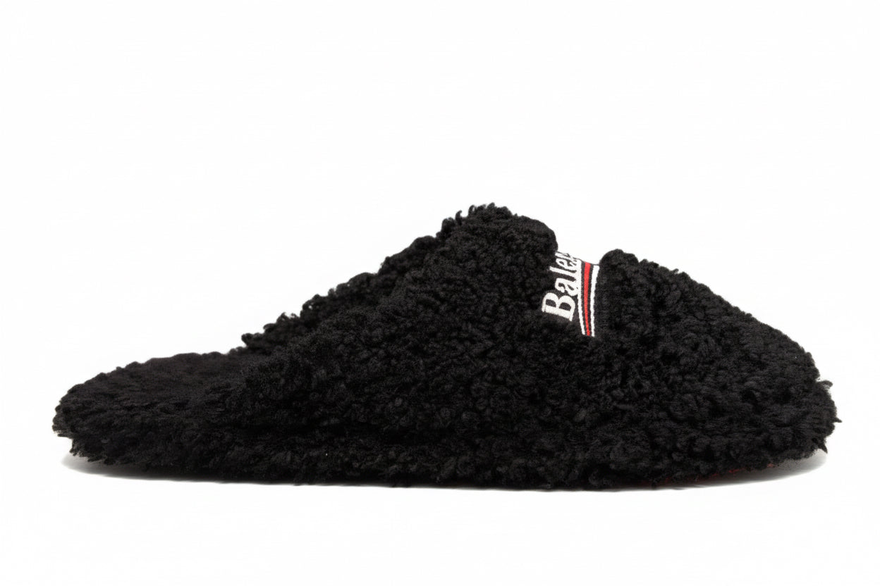 BALENCIAGA SHEARLING CAMPAIGN MULES (PRE-OWNED W/ BOX)