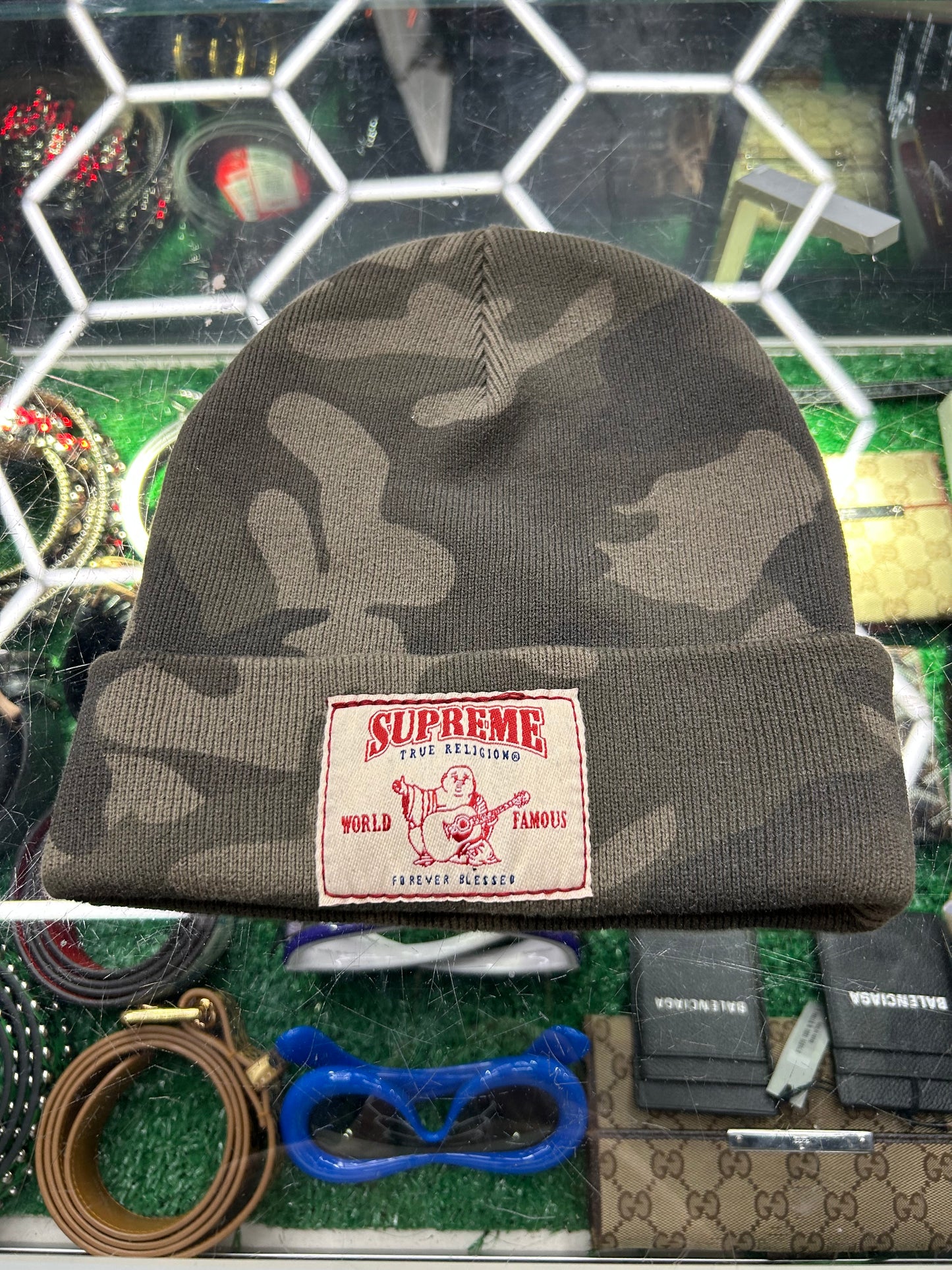 SUPREME X TRUE RELIGION CAMO BEANIE (PRE-OWNED)