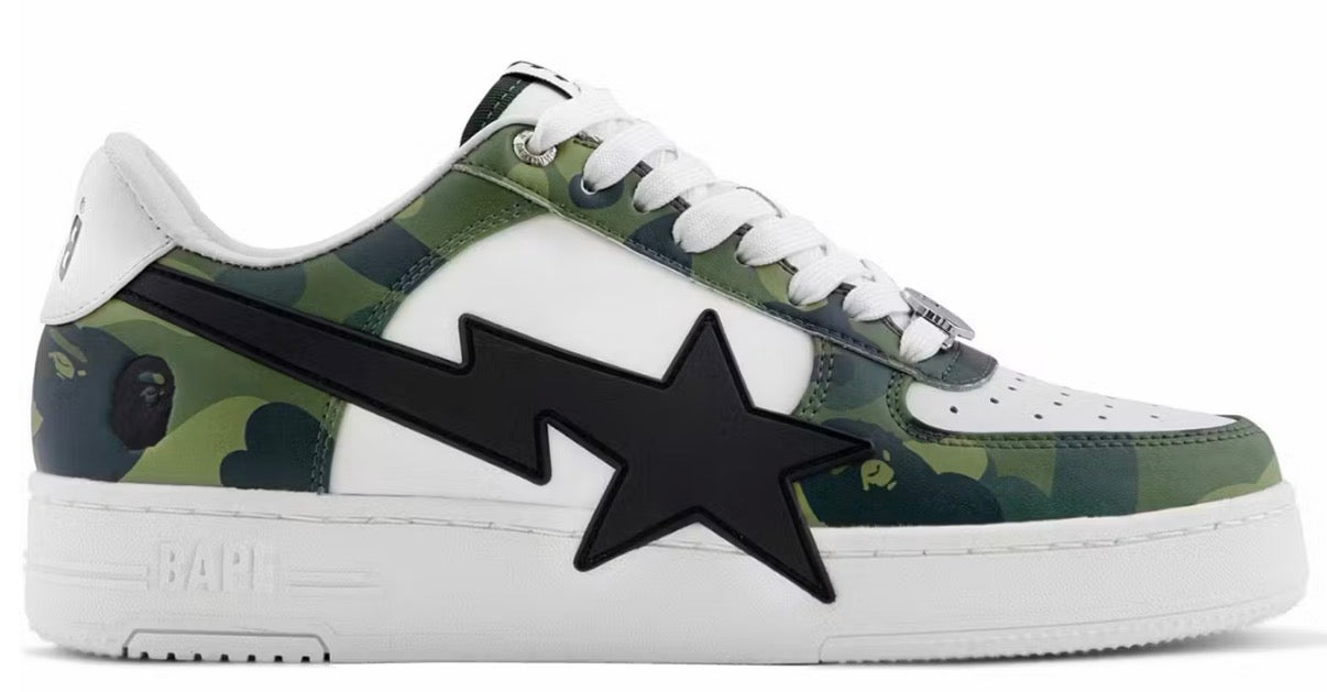 BAPE STA LOW COLOR CAMO GREEN WHITE