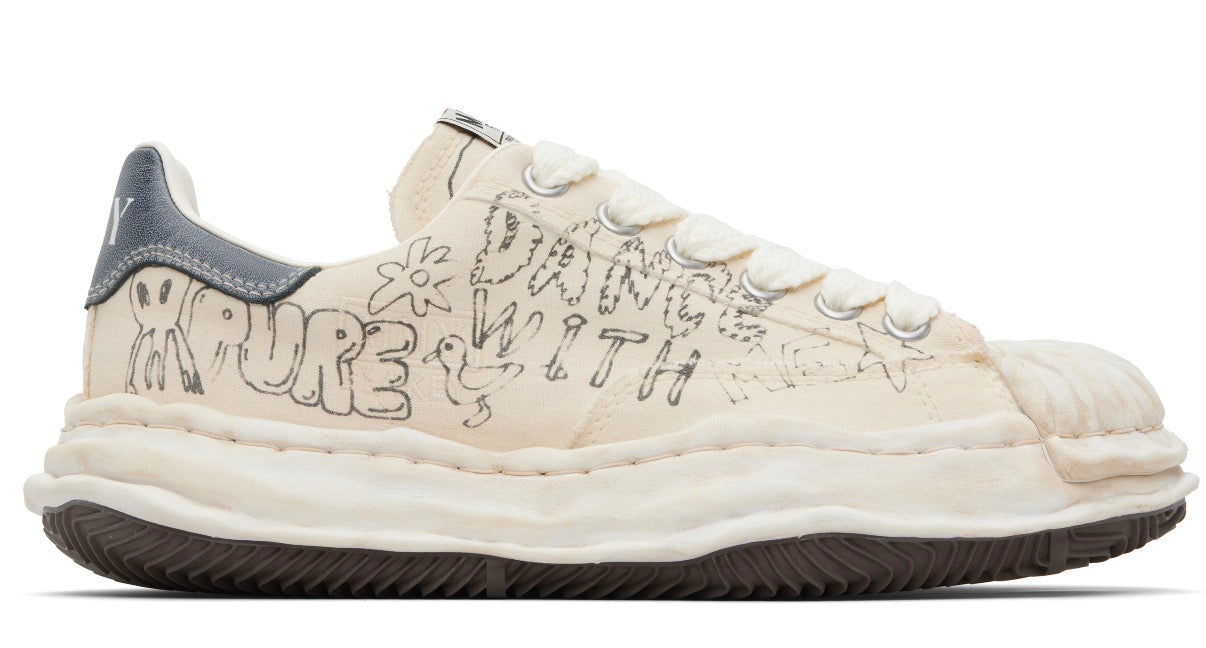 MAISON MIHARA YASUHIRO OFF-WHITE BLAKEY OG SOLE GRAFFITI PRINTED CANVAS