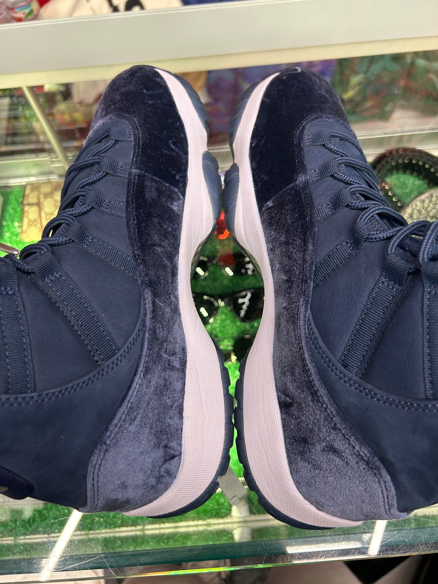 JORDAN 11 HIGH VELVET “MIDNIGHT NAVY” (PRE-OWNED W/ BOX)