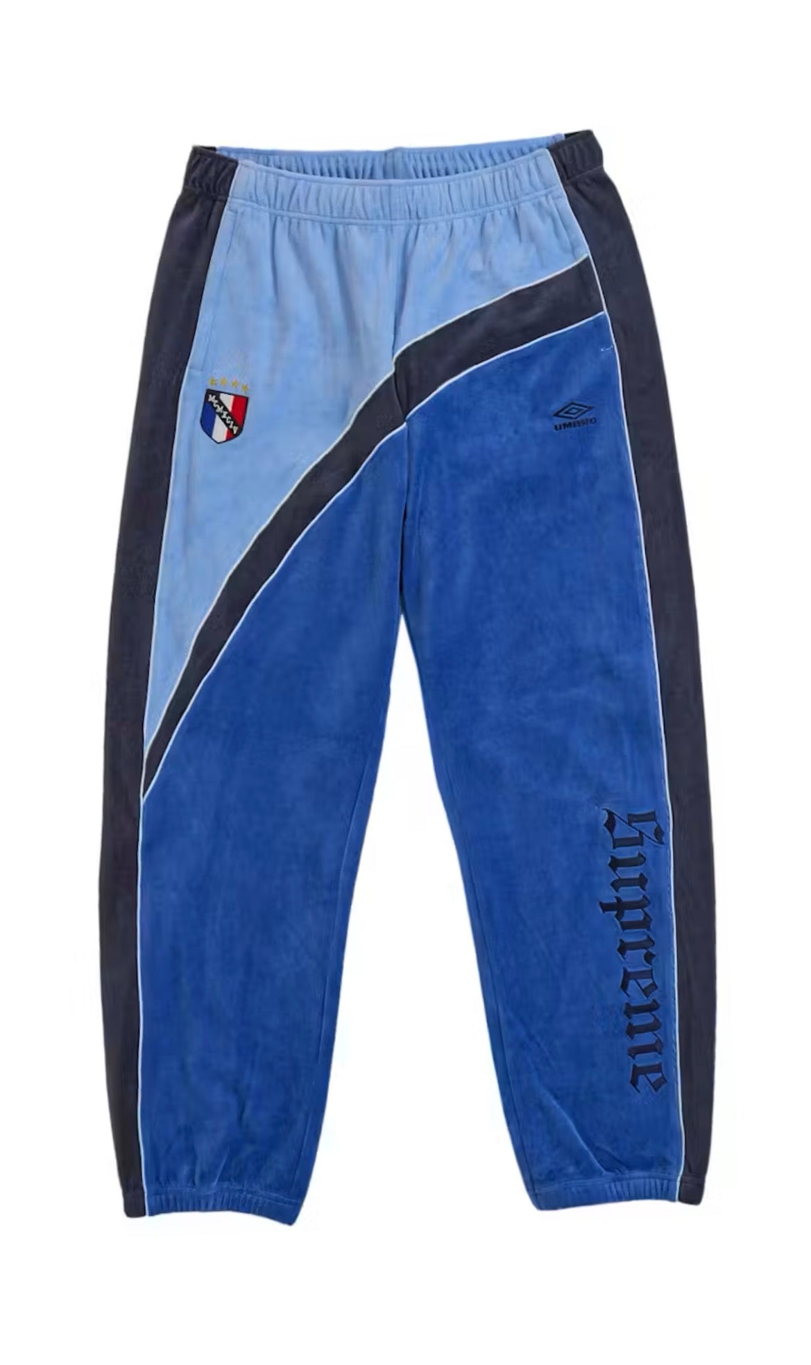 SUPREME X UMBRO VELOUR TRACK PANTS “BLUE” (BRAND NEW)