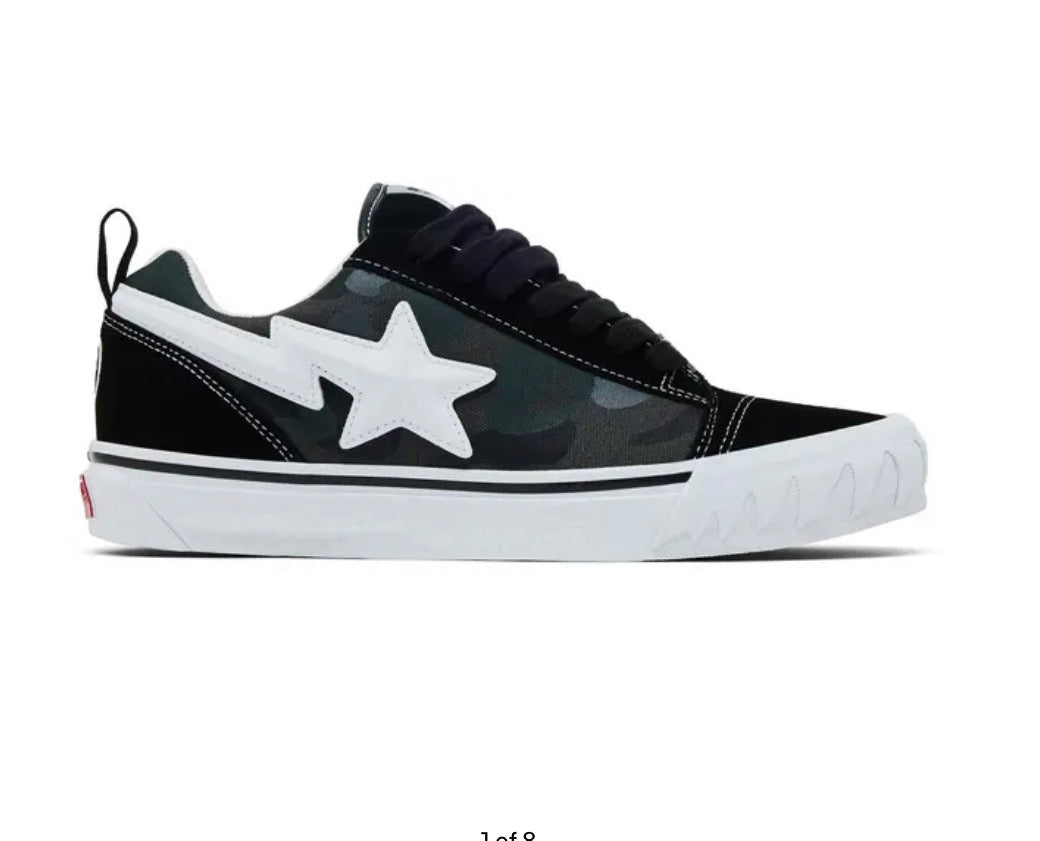 BAPE X VANS PREMIUM KNU SKOOL “CAMO BLACK
