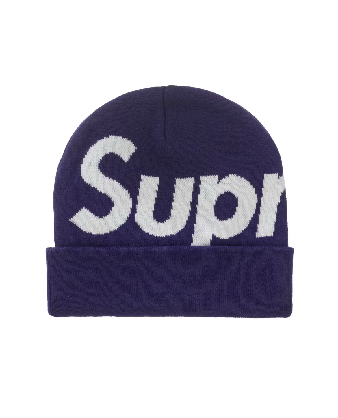 SUPREME BIG LOGO PURPLE BEANIE (BRAND NEW)