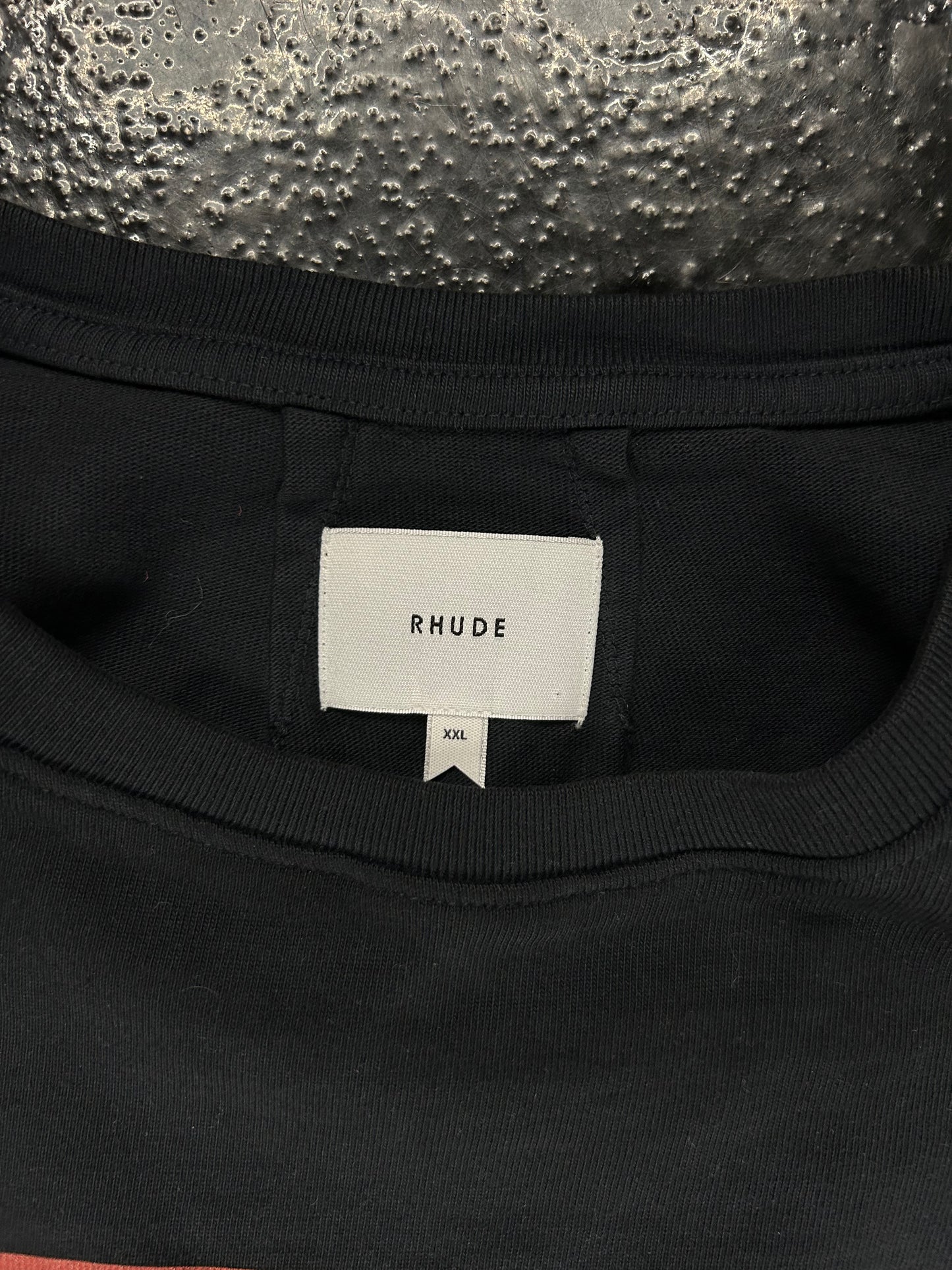 RHUDE HORSE RODEO BLACK TEE (PRE OWNED)