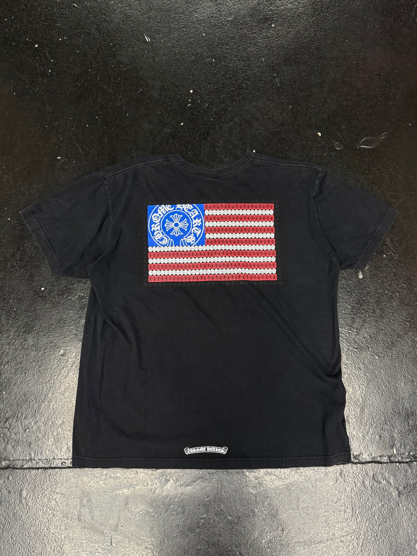 CHROME HEARTS AMERICAN FLAG DAGGER TEE (PRE-OWNED)