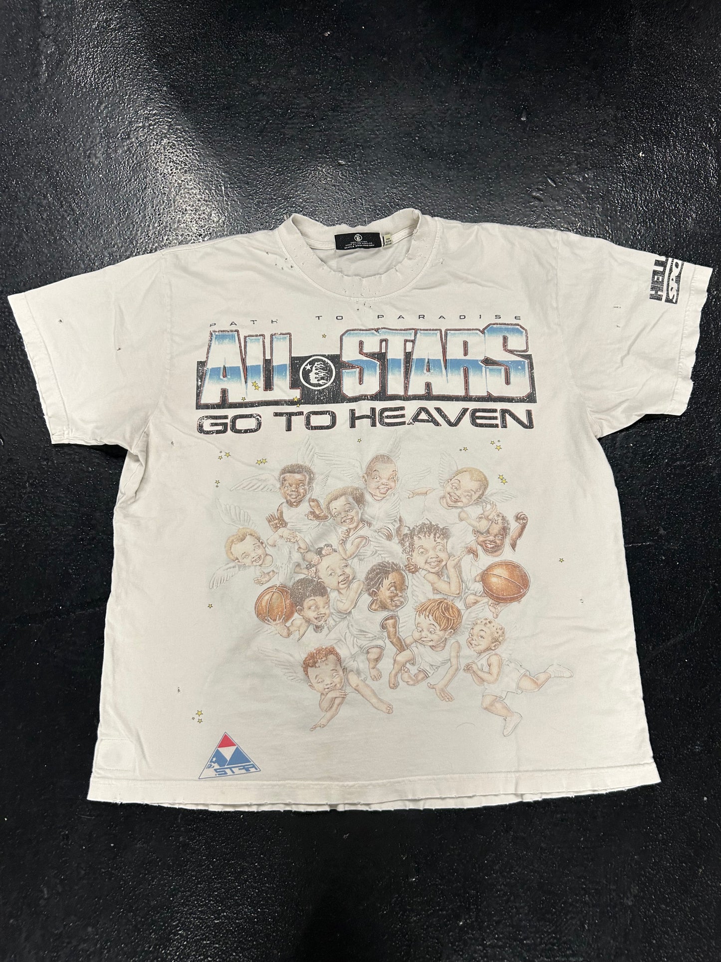 HELLSTAR ALL STARS GO TO HEAVEN WHITE TEE (VNDS)