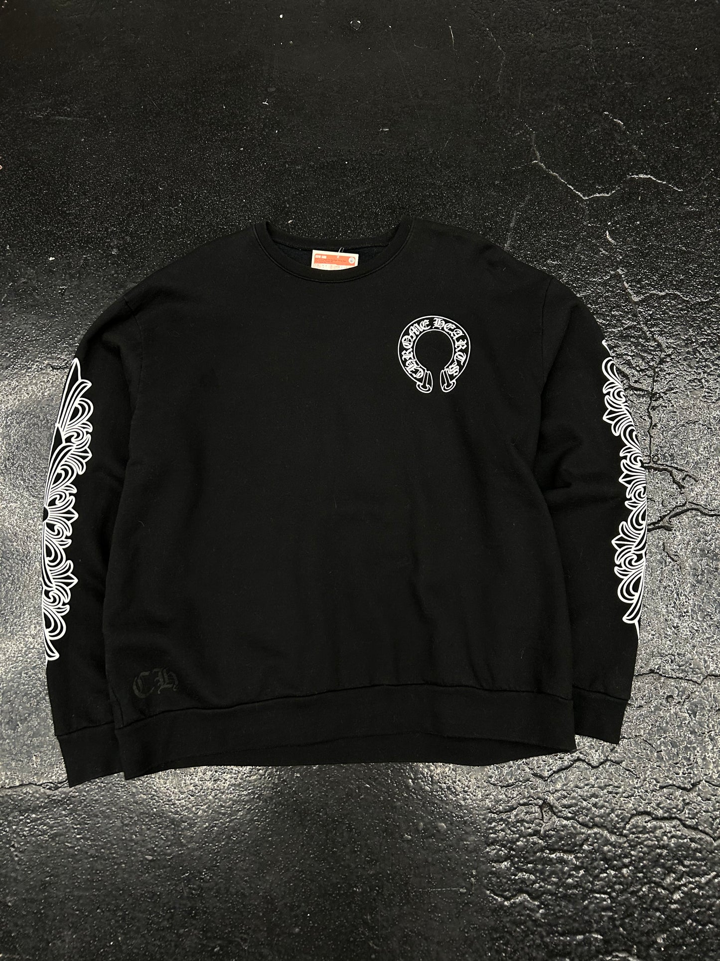 CHROME HEARTS HORSESHOE BLACK CREWNECK (PRE-OWNED)
