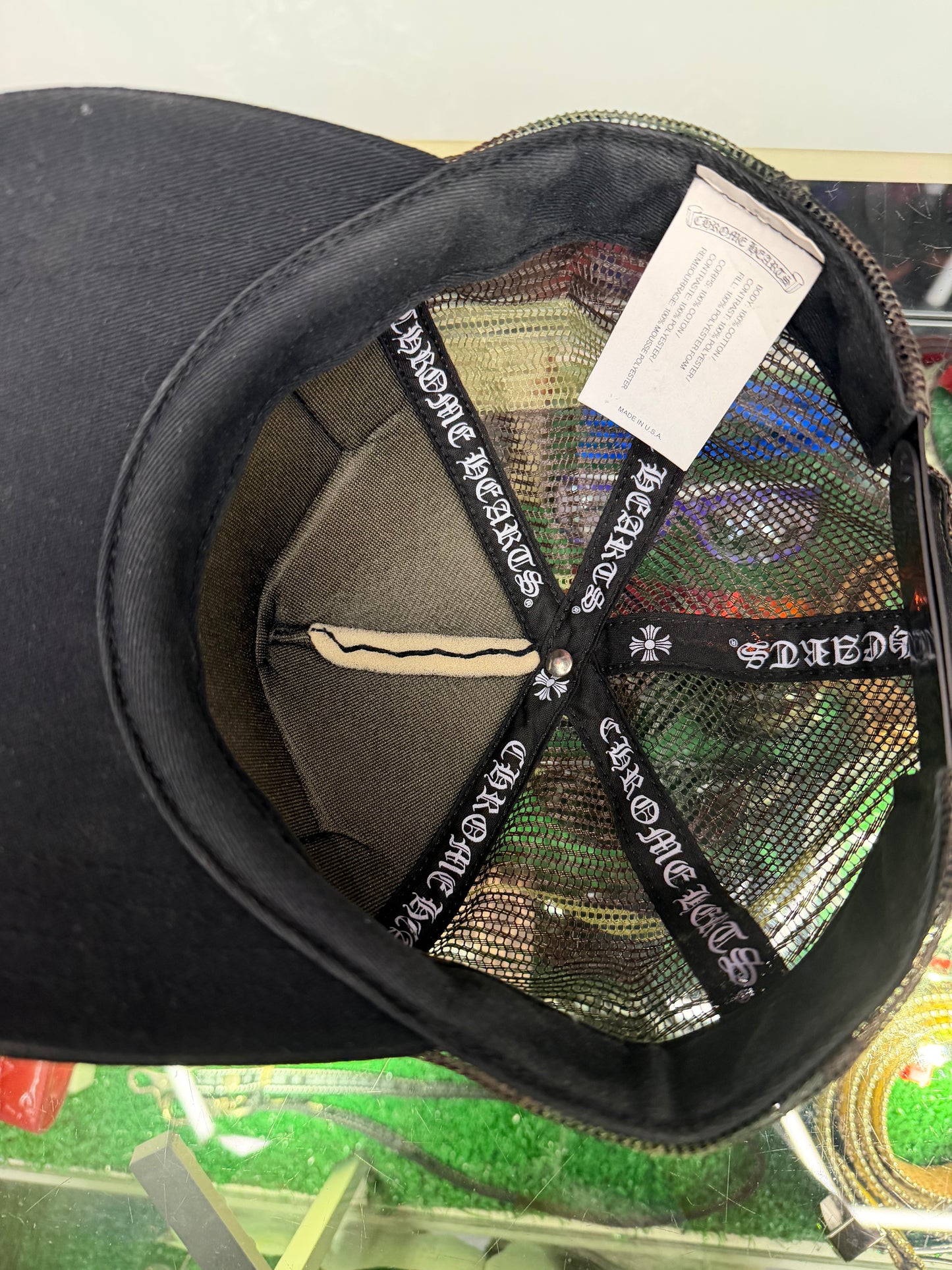CHROME HEARTS CAMO CH HOLLYWOOD TRUCKER HAT (PRE-OWNED)