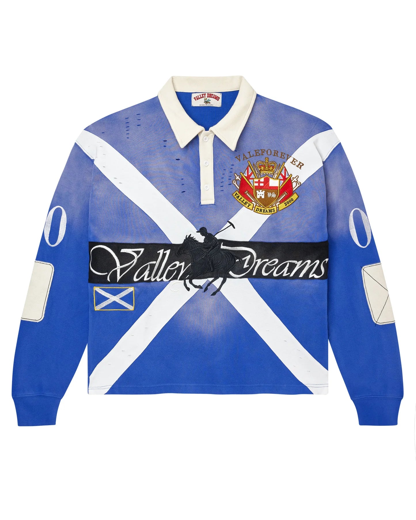 VALE VALLEY SPORTS BLUE POLO LONG SLEEVE (BRAND NEW)