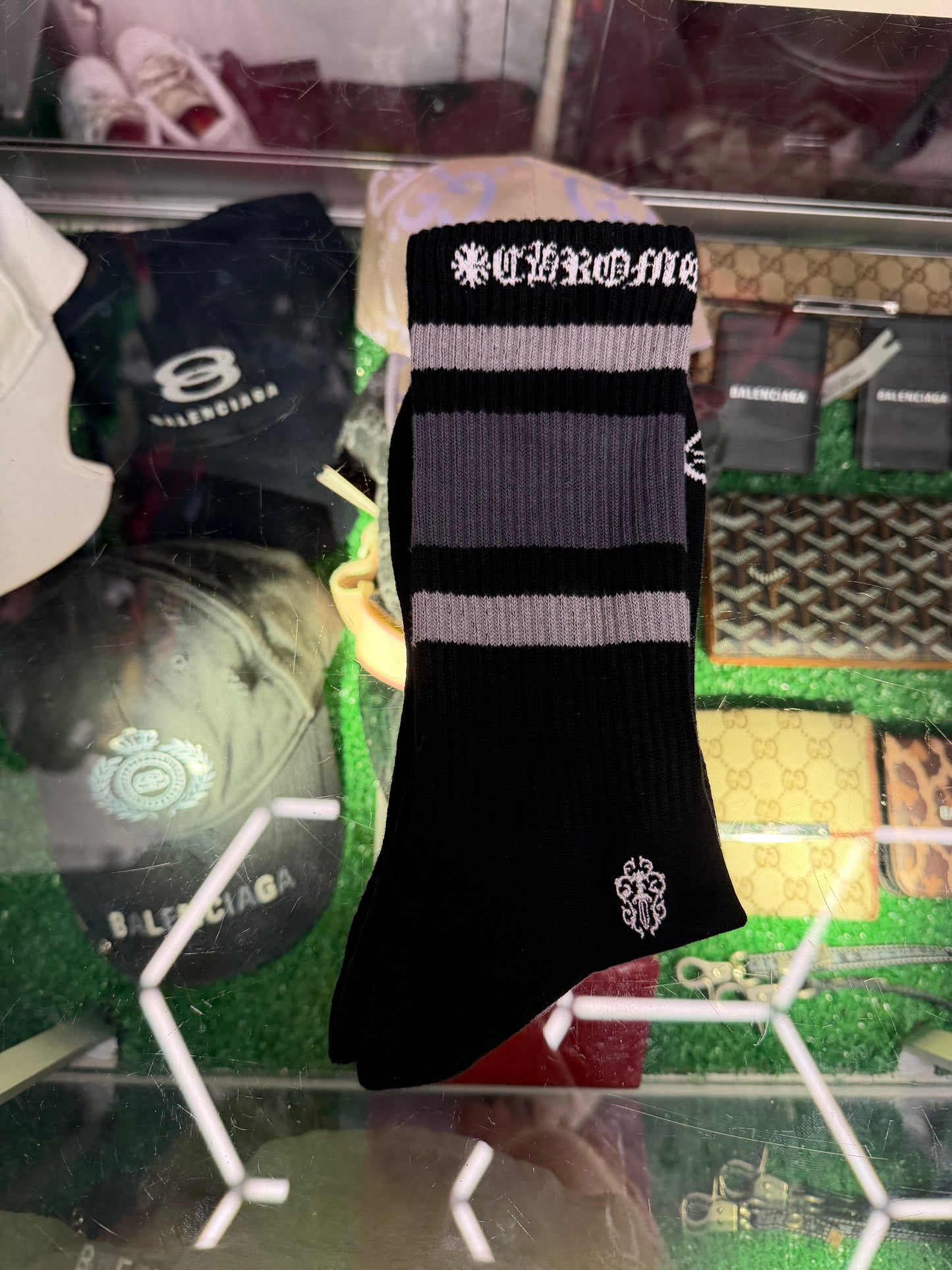 CHROME HEARTS GREY SPORT SOCKS (BRAND NEW)