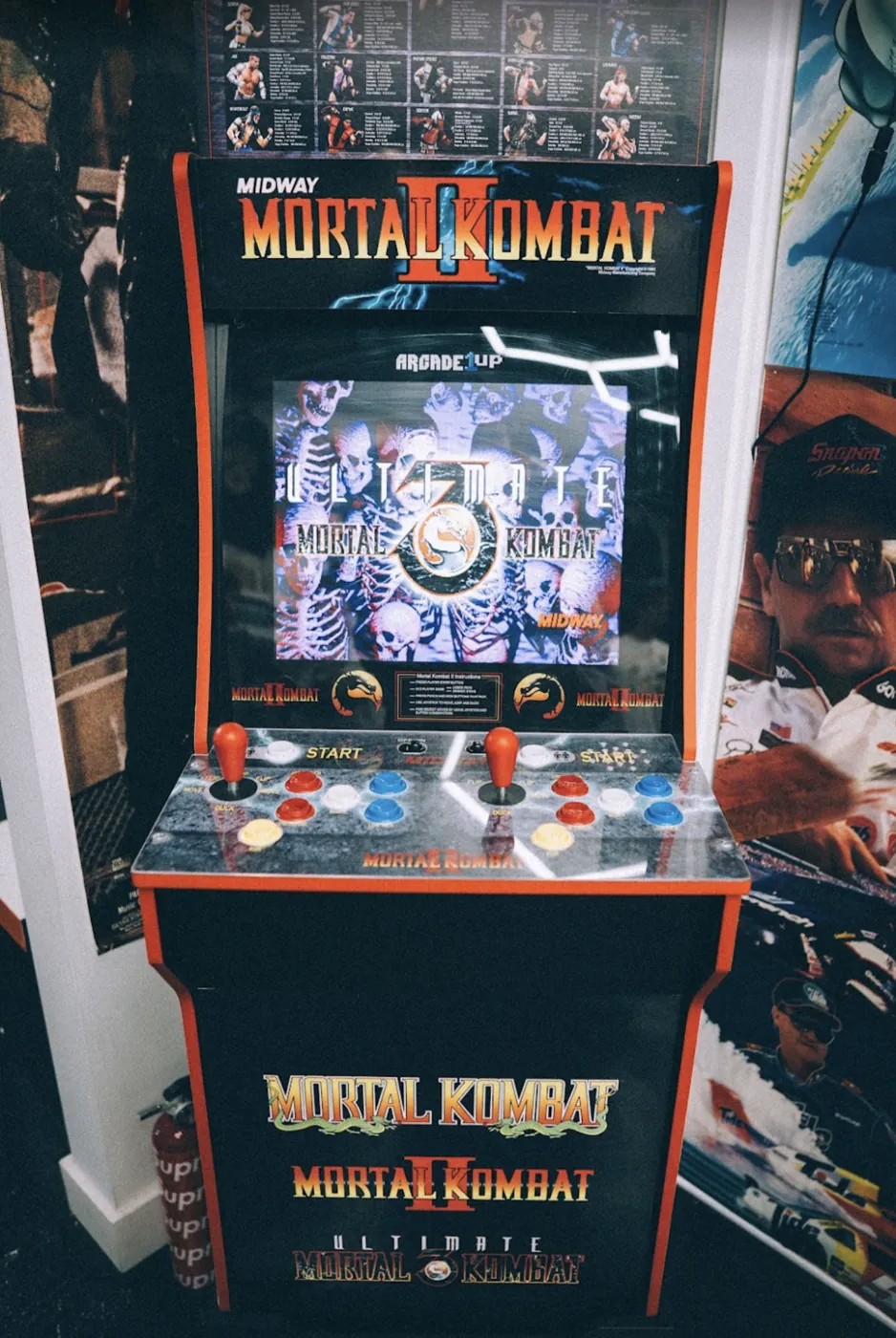 Mortal Kombat arcade cabinet in the shop