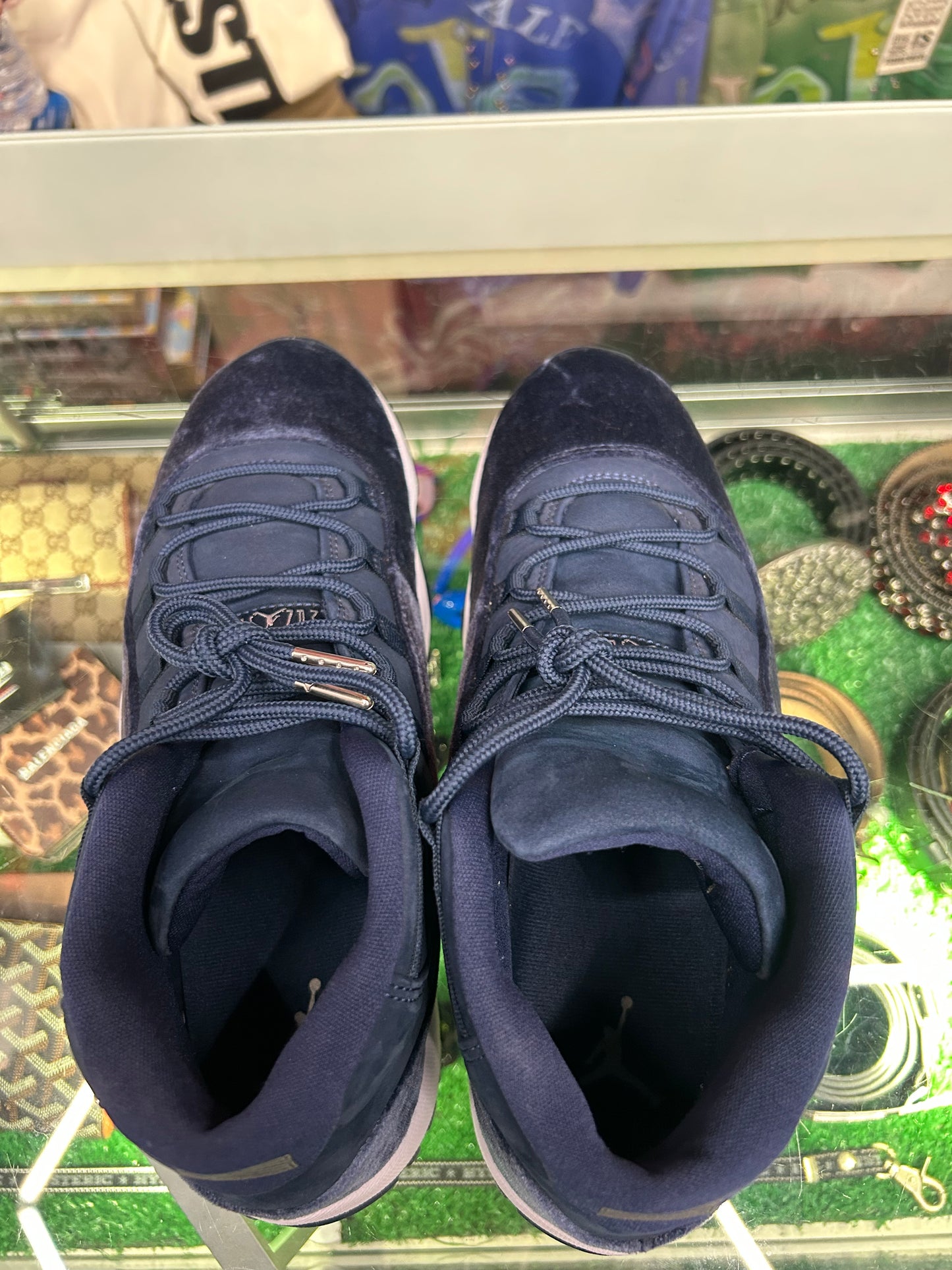 JORDAN 11 HIGH VELVET “MIDNIGHT NAVY” (PRE-OWNED W/ BOX)