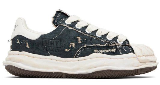 MAISON MIHARA YASUHIRO BLACK BLAKEY SOLE RIPPED OVERDYE