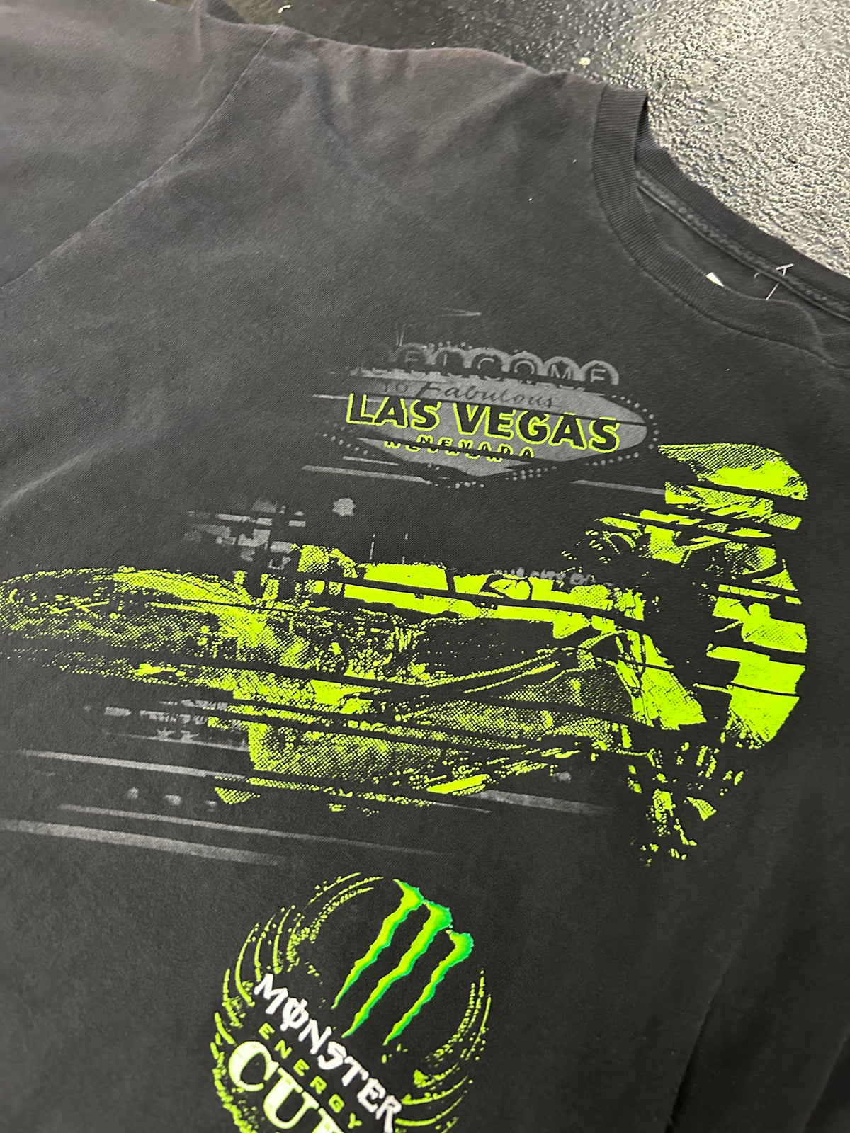 MONSTER BLACK MOTOCROSS BLACK TEE