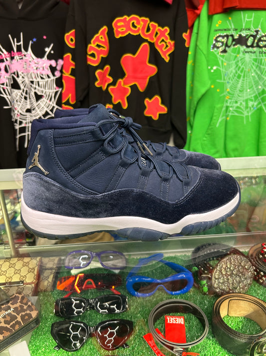 JORDAN 11 HIGH VELVET “MIDNIGHT NAVY” (PRE-OWNED W/ BOX)