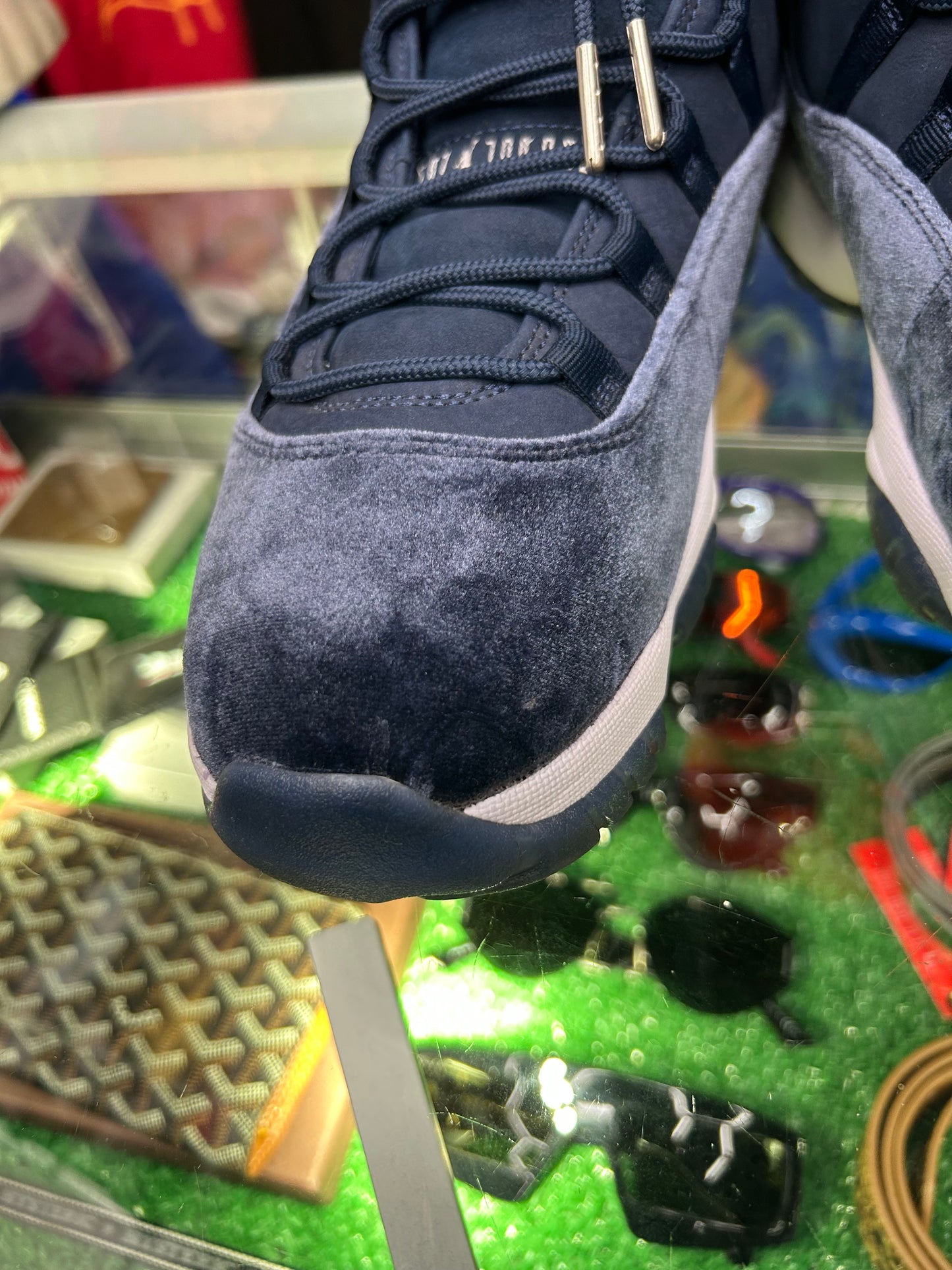 JORDAN 11 HIGH VELVET “MIDNIGHT NAVY” (PRE-OWNED W/ BOX)