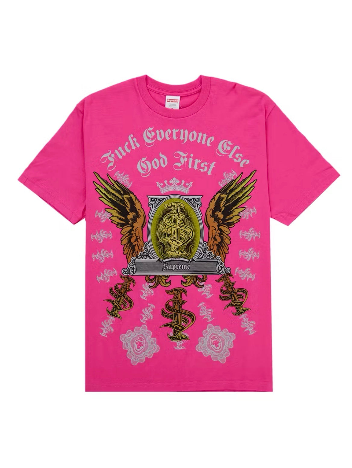 SUPREME MONEY TEE FUCHSIA