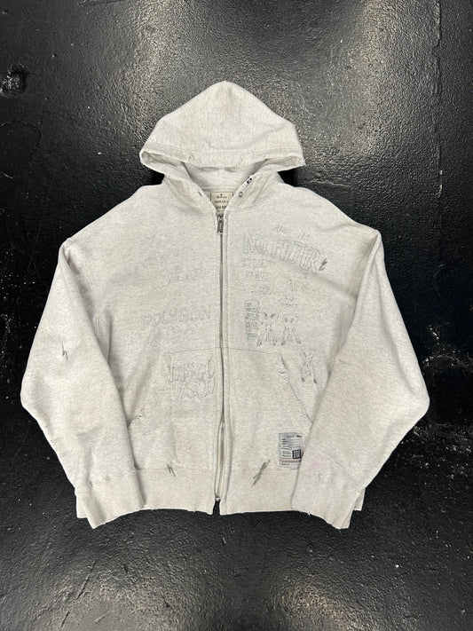 MAISON MIHARA YASUHIRO GREY ZIP-UP (PRE-OWNED)