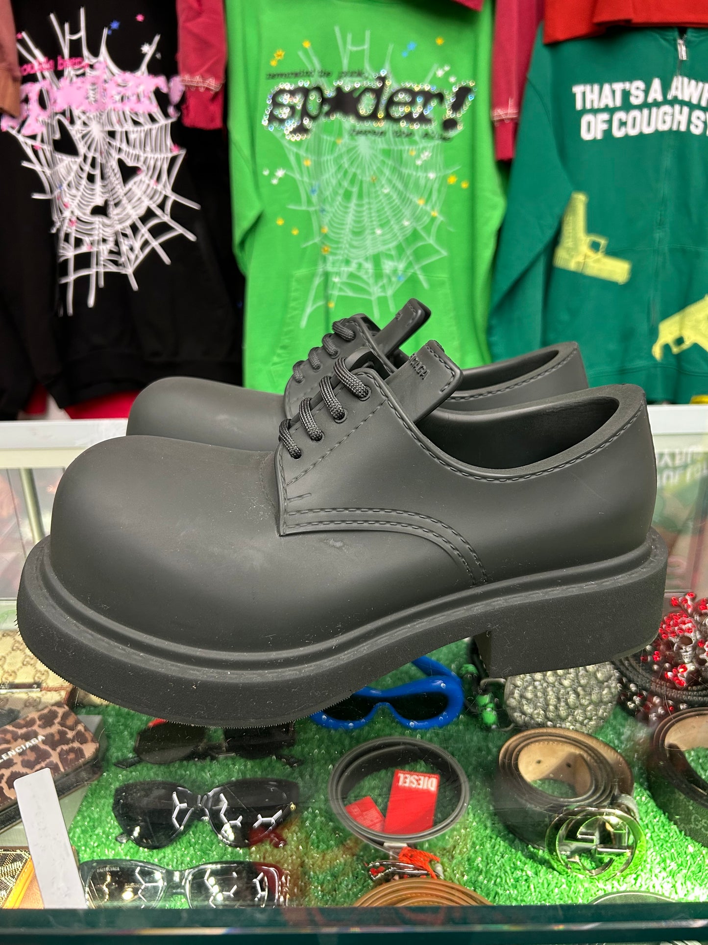BALENCIAGA STEROID DERBY GREEN (PRE-OWNED NO BOX)