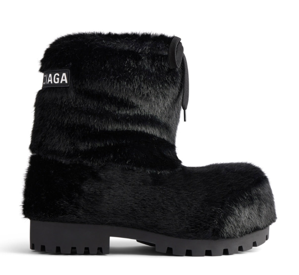 BALENCIAGA FUR ALASKA LOW BOOT (PRE-OWNED NO BOX)