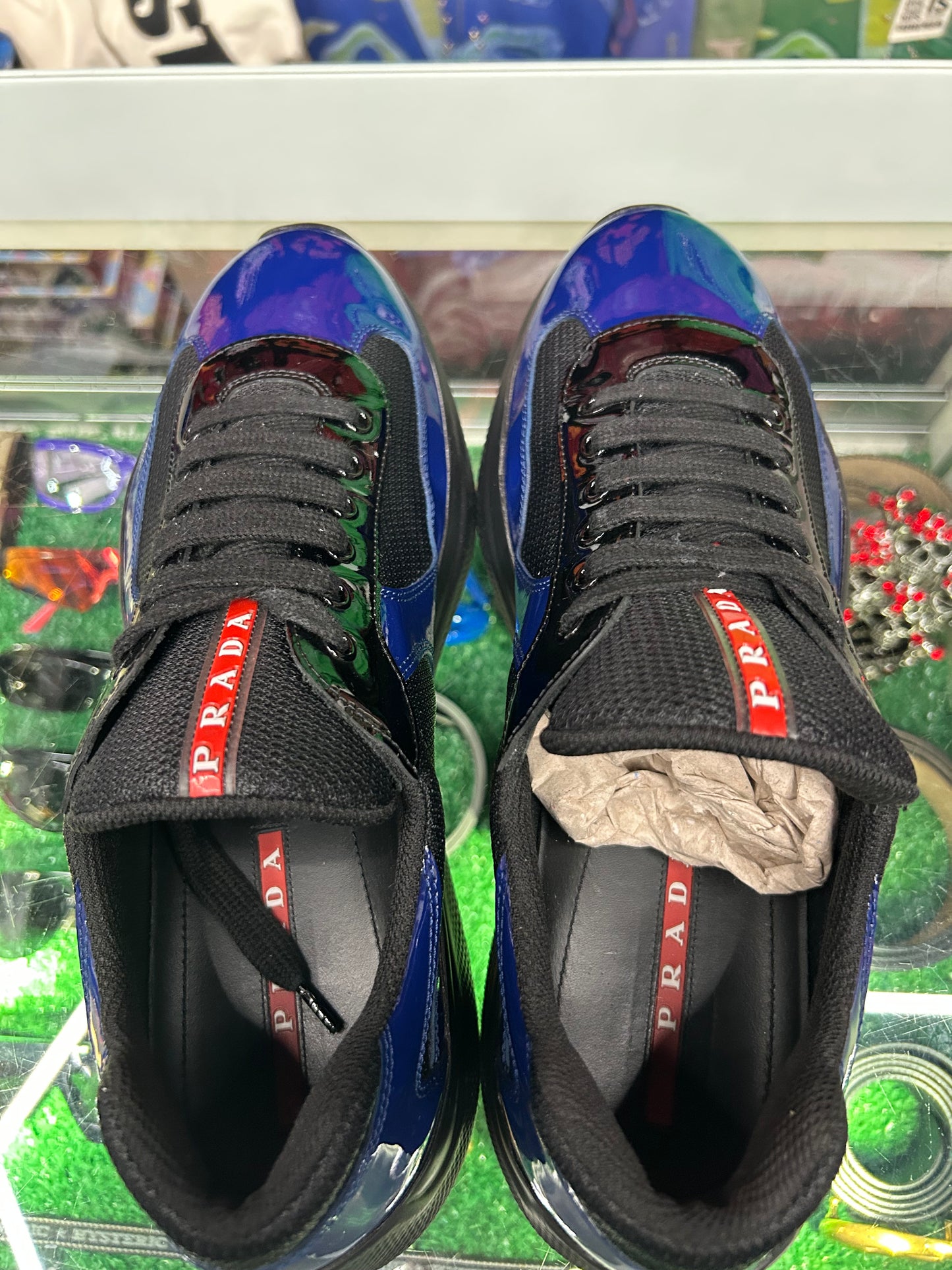 PRADA CUP BLACK/ BLUE (PRE-OWNED NO BOX)