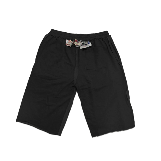 GREEDY UNIT BLACK MULTI-TAG SWEATSHORTS (BRAND NEW)