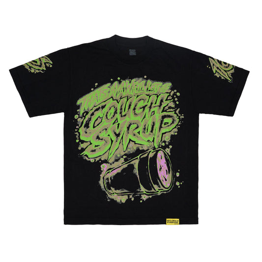 THATS A AWFUL LOT OF COUGH SYRUP AIRBRUSH BLACK/ GREEN T-SHIRT