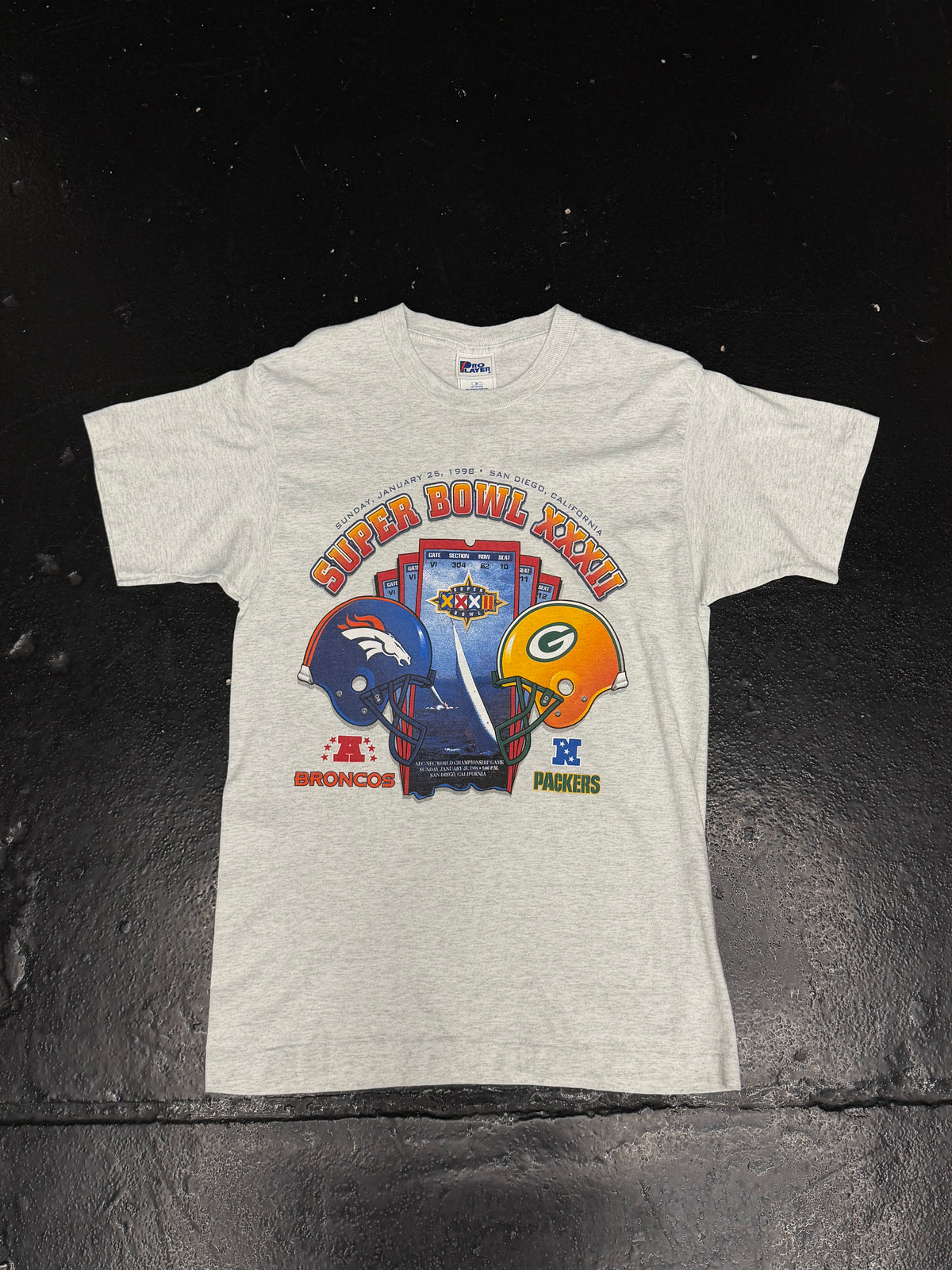PACKERS VS BRONCOS SUPER BOWL 32 T-SHIRT