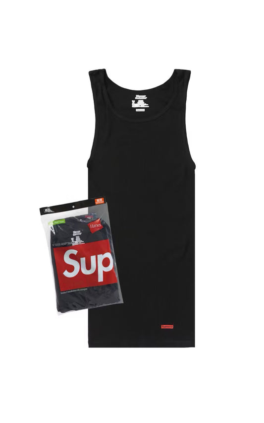 SUPREME 3 PACK TAGLESS BLACK TANKS (BRAND NEW)