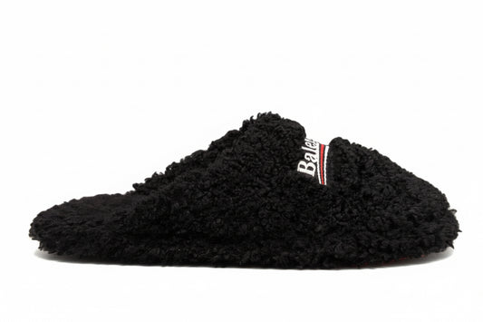 BALENCIAGA SHEARLING CAMPAIGN MULES (PRE-OWNED W/ BOX)