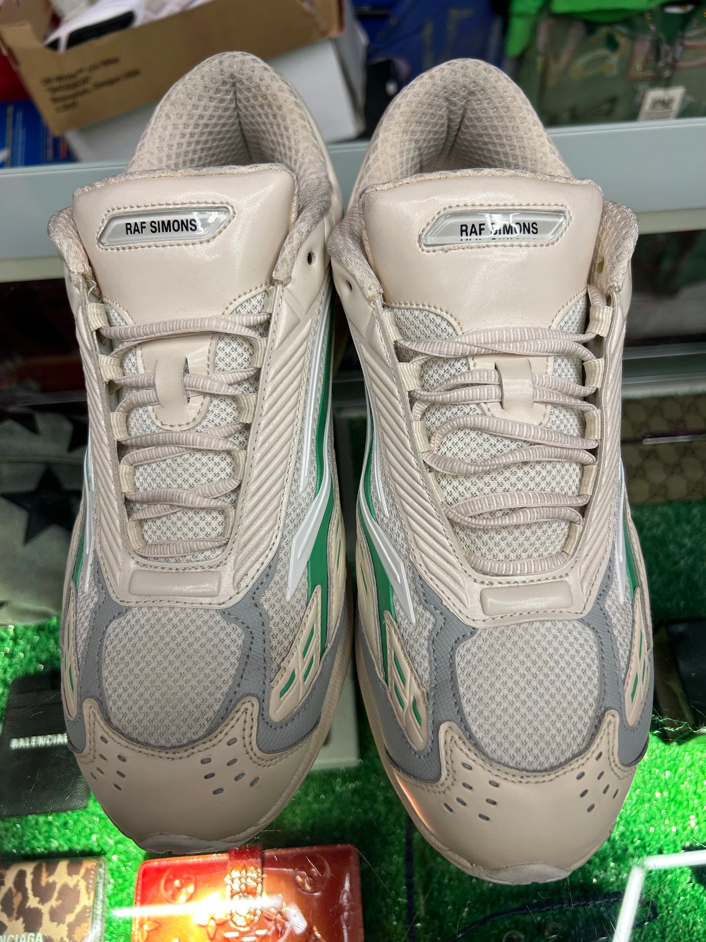 RAF SIMONS ULTRASCEPTRE SNEAKER CREAM GREEN (PRE-OWNED W/ BOX)
