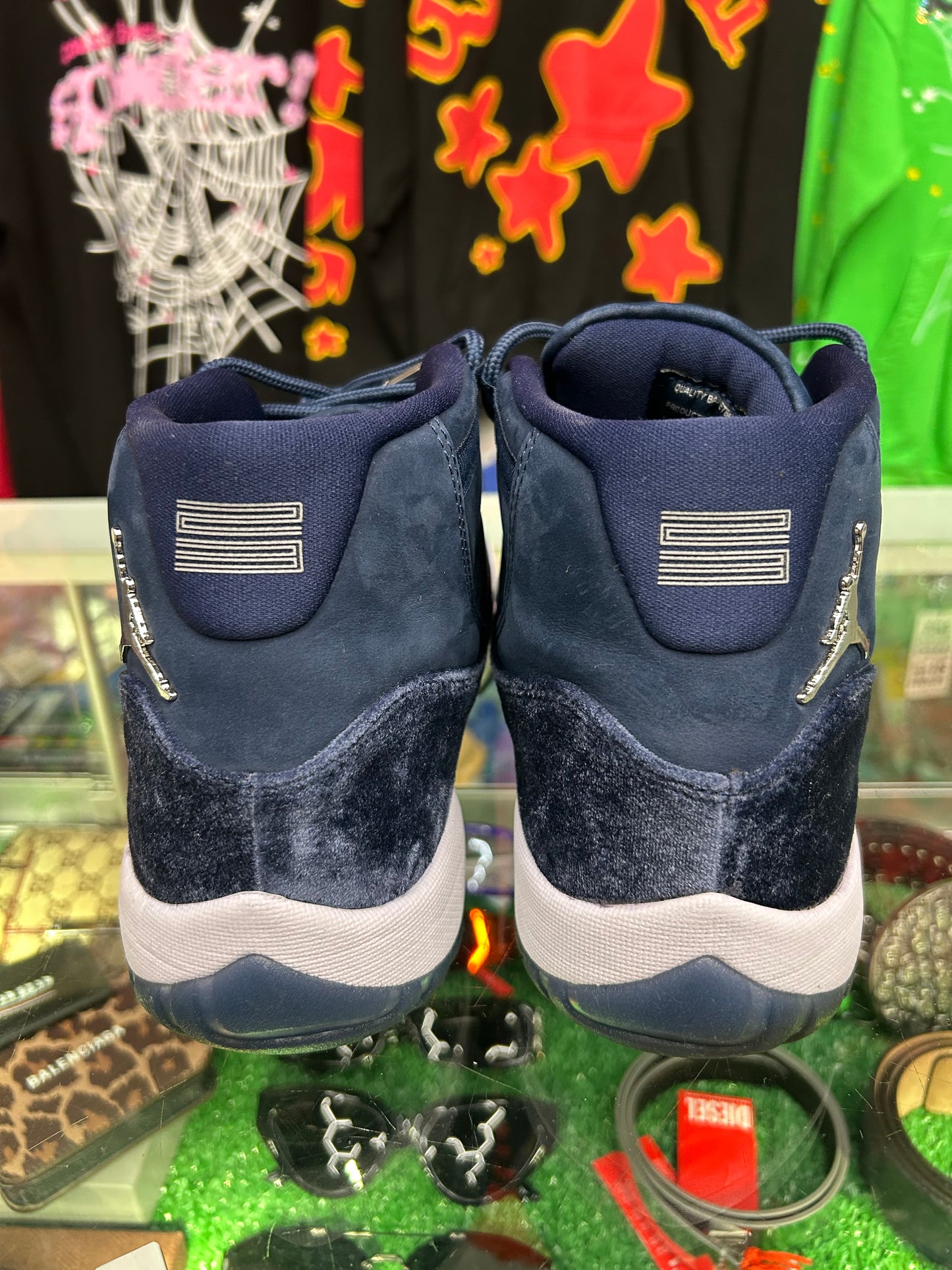 JORDAN 11 HIGH VELVET “MIDNIGHT NAVY” (PRE-OWNED W/ BOX)