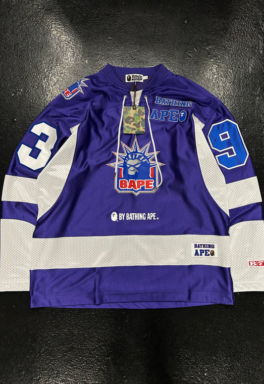 BAPE PURPLE HOCKEY JERSEY (BRAND NEW)