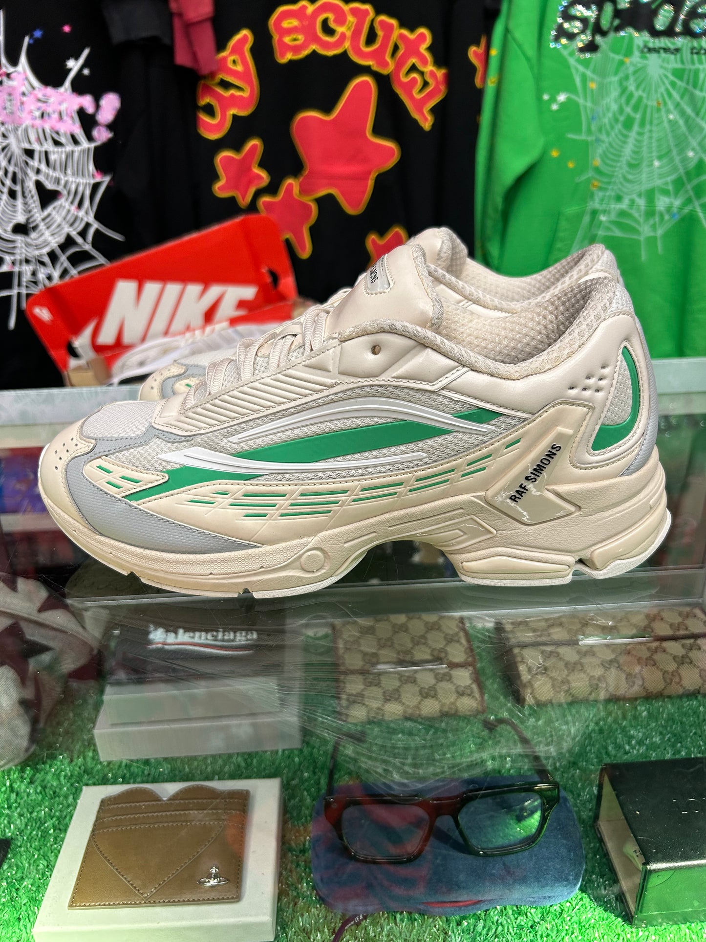 RAF SIMONS ULTRASCEPTRE SNEAKER CREAM GREEN (PRE-OWNED W/ BOX)