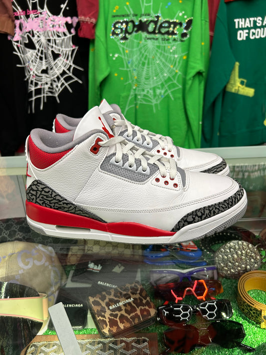 JORDAN 3 FIRE RED (PRE-OWNED W/ BOX)