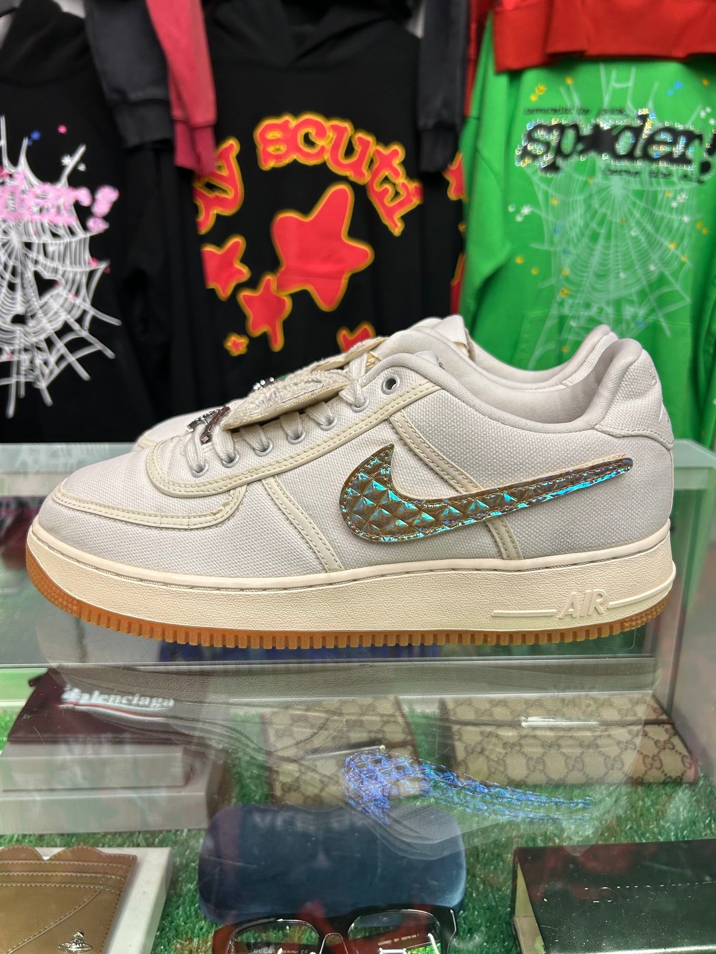 AIR FORCE 1 TRAVIS SCOTT NIKE “SAIL GUM” (PRE-OWNED W/ BOX)