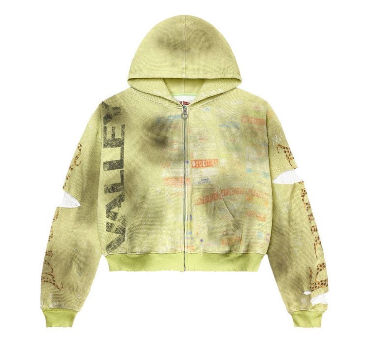 VALE FOREVER GLITCH ZIP UP HACK GREEN (BRAND NEW)