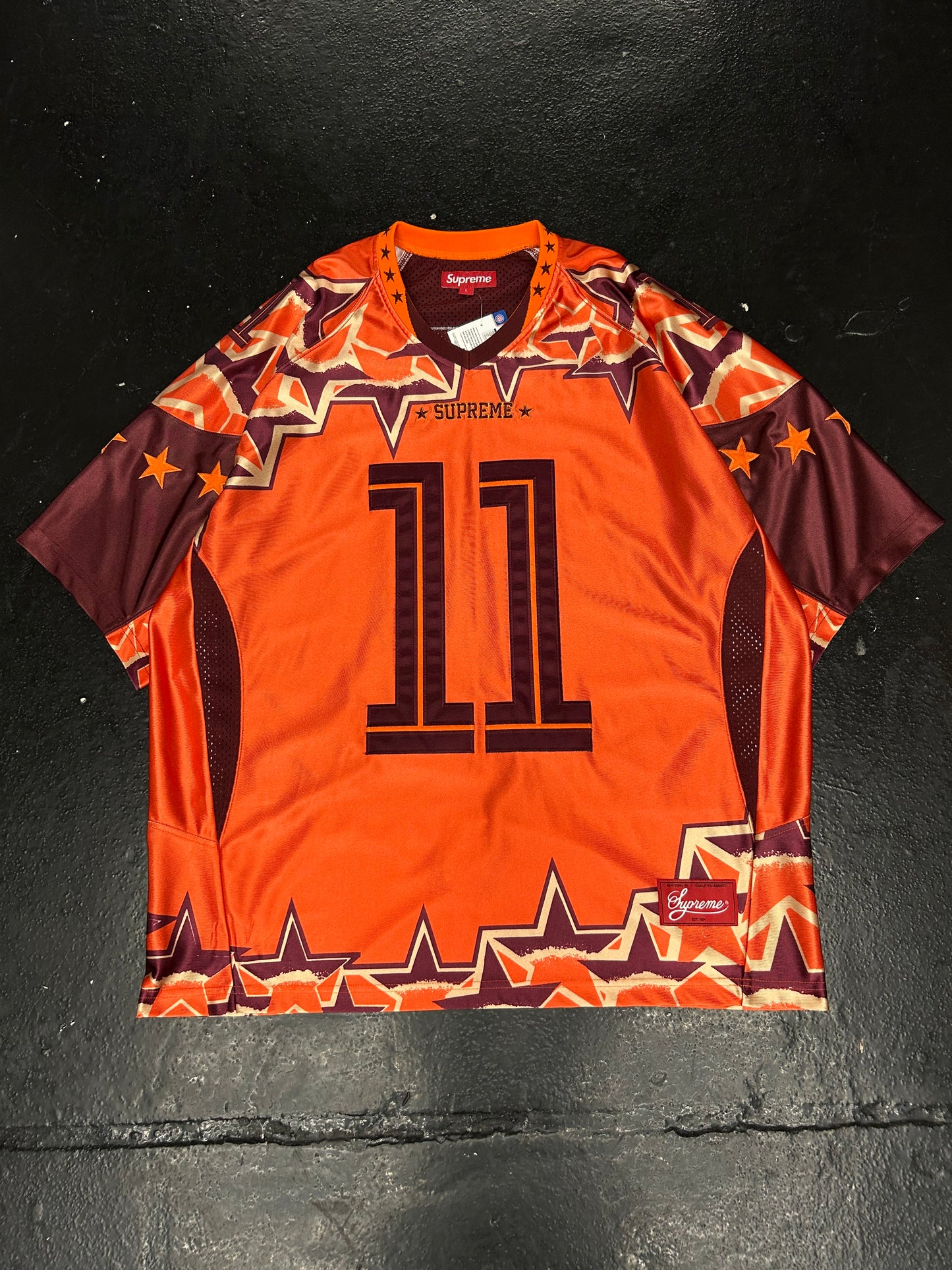 SUPREME STARS FOOTBALL JERSEY “ORANGE” (PRE-OWNED)
