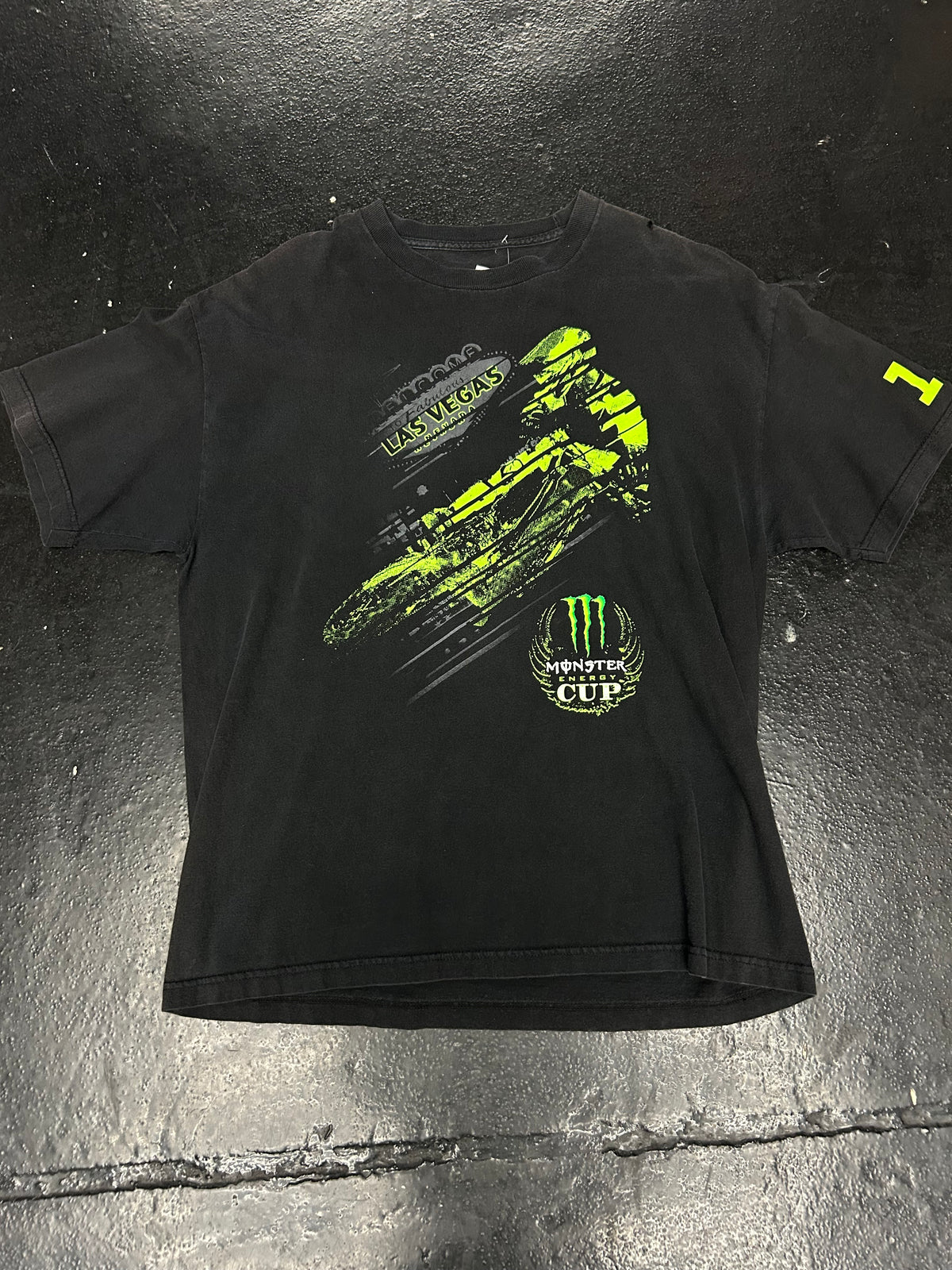 MONSTER BLACK MOTOCROSS BLACK TEE