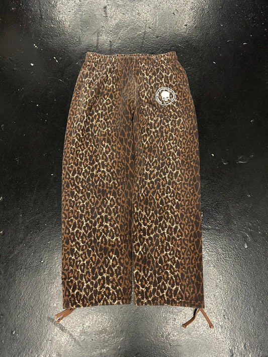 SUPREME X NUMBER NINE LEOPARD PRINT SWEATPANTS (PRE-OWNED)