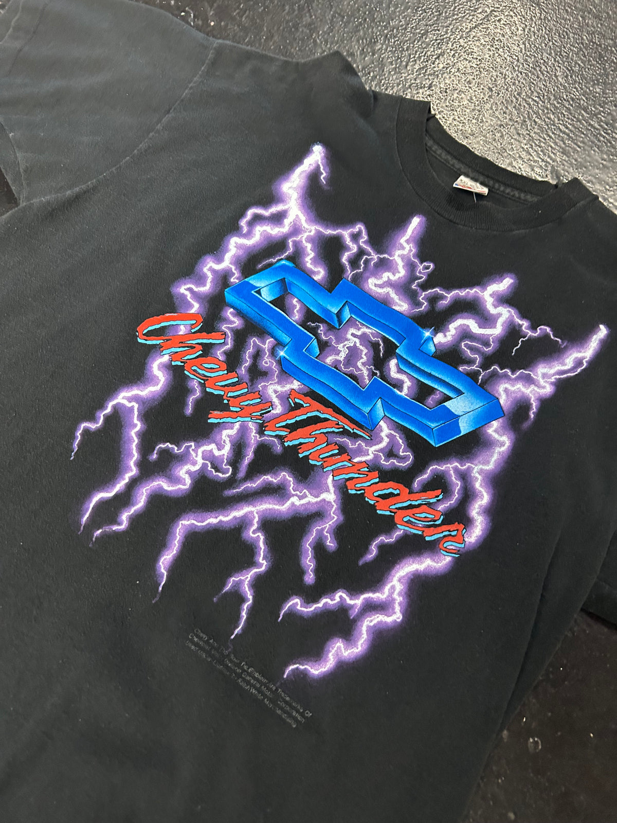 CHEVY THUNDER VINTAGE BLACK T-SHIRT