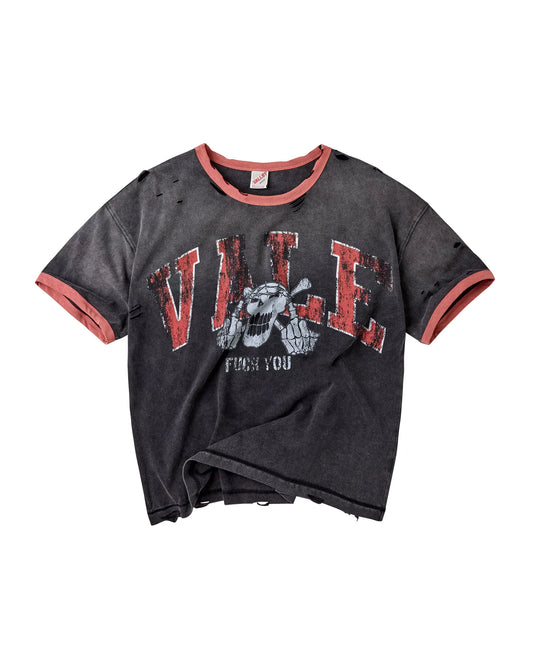 VALE FOREVER BIG BROTHER RINGER TEE BLACK