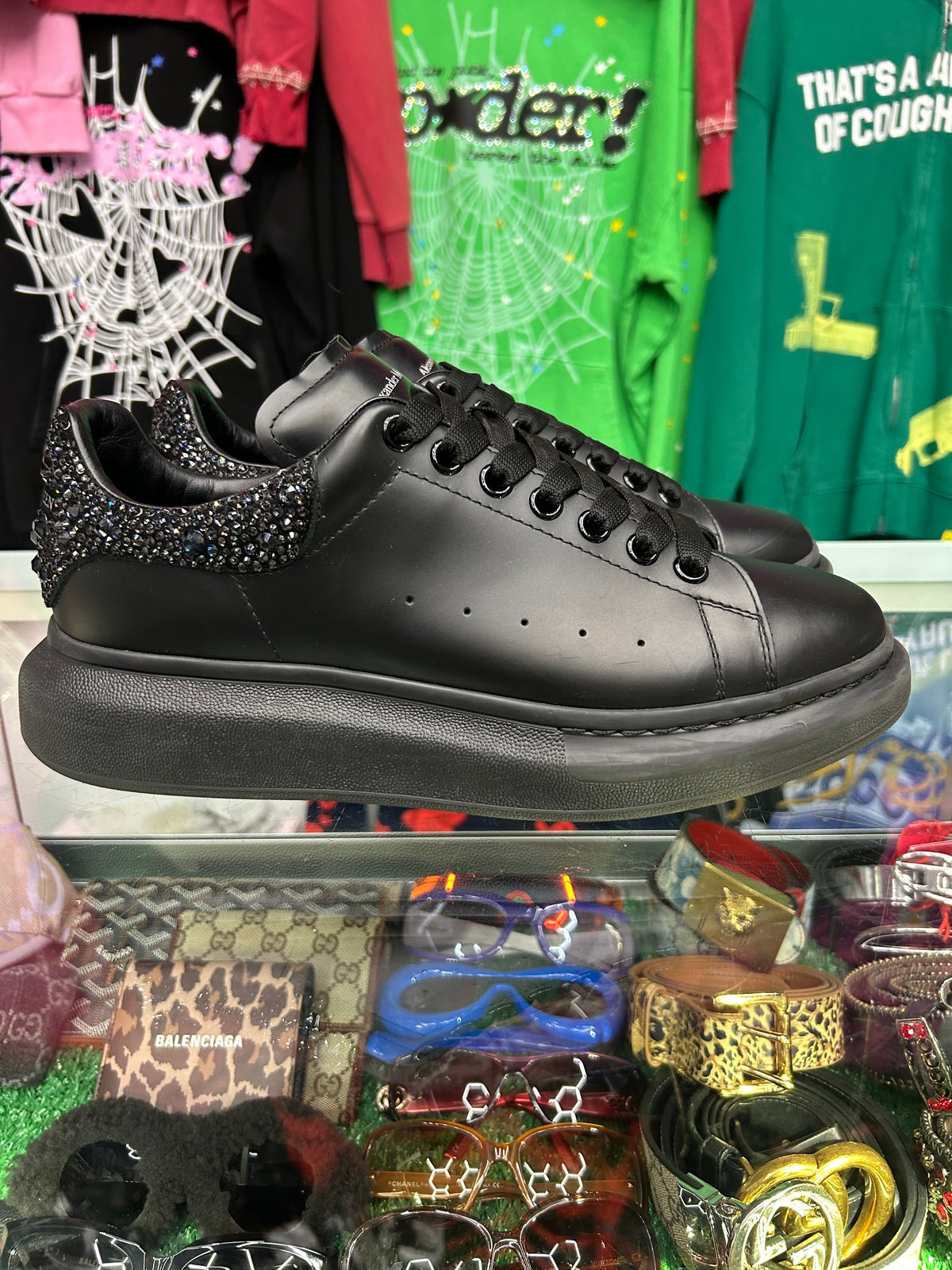 ALEXANDER MCQUEEN OVERSIZED “BLACK” (PRE-OWNED W/ BOX)