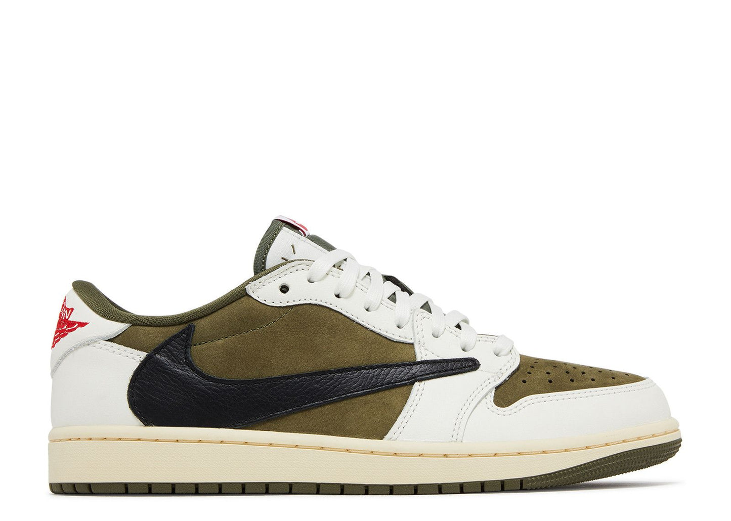 JORDAN 1 LOW TRAVIS SCOTT REVERSE MEDIUM OLIVE (VNDS W/ BOX)
