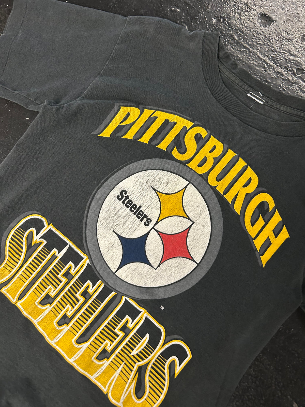 PITTSBURGH STEELERS VINTAGE BLACK T-SHIRT